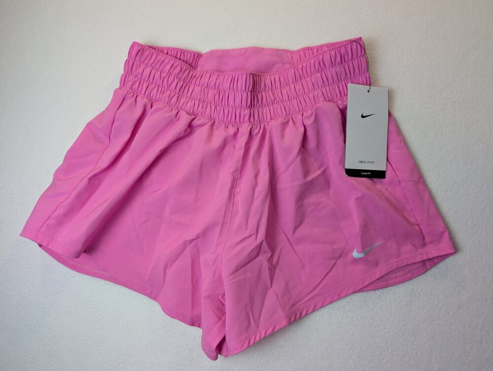 Nike Women's Dri-FIT Loose Fit Shorts Pink Size XS